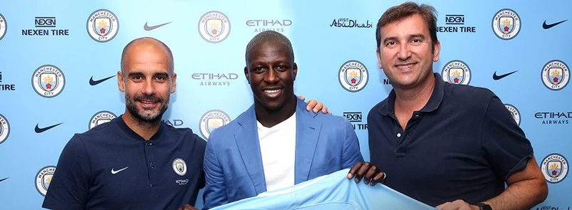 Benjamin Mendy na chegada ao Manchester City