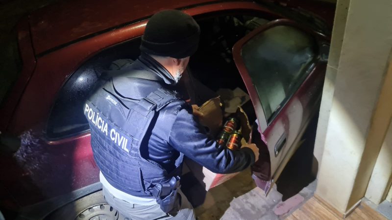 Part of the cargo was found and seized by the police – Photo: Civil Police/Disclosure/ND