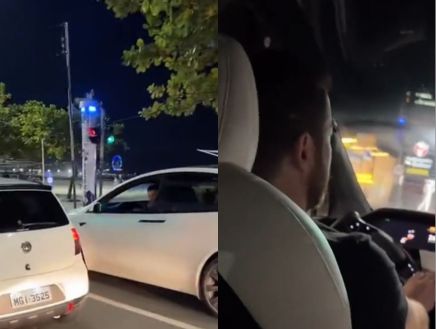 Jovem anda de carrão em Balneário Camboriú e viraliza no Twitter