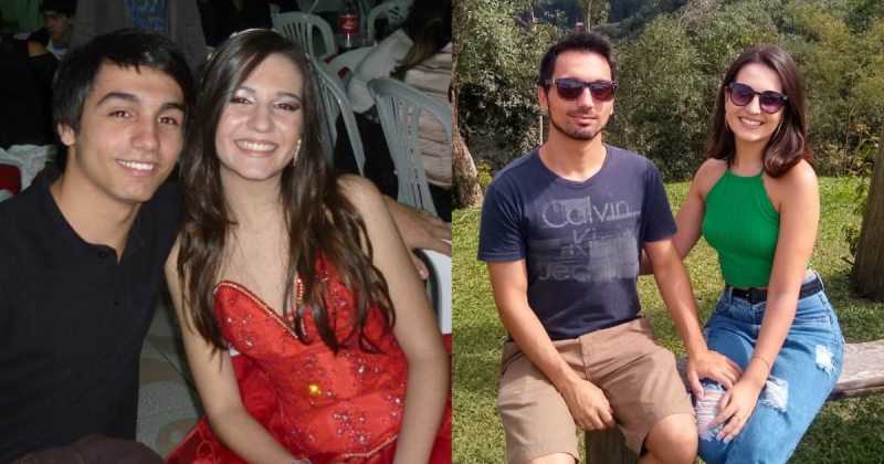 Jornalista Amanda Rosa e o engenheiro Mateus Concei&ccedil;&atilde;o se conheceram aos 14 anos e est&atilde;o juntos h&aacute; 10 anos – Foto: Arquivo pessoal/ND