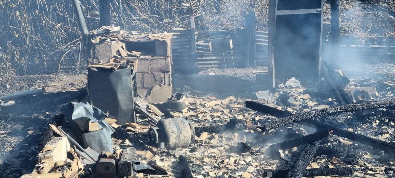 Rancho de pesca ficou completamente destruído 