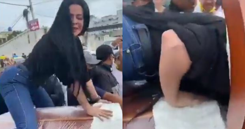 Viúva fez dança sensual e viralizou na internet durante a despedida 