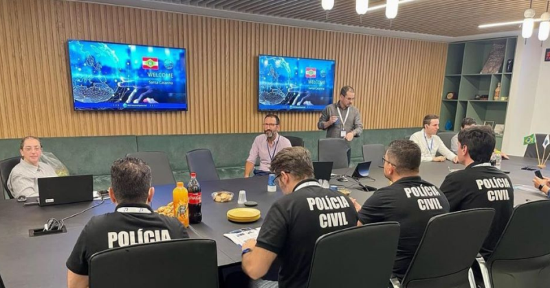 Troca de informações sobre segurança cibernética, inteligência e investigação marca agenda da Polícia Civil fora do Brasil
