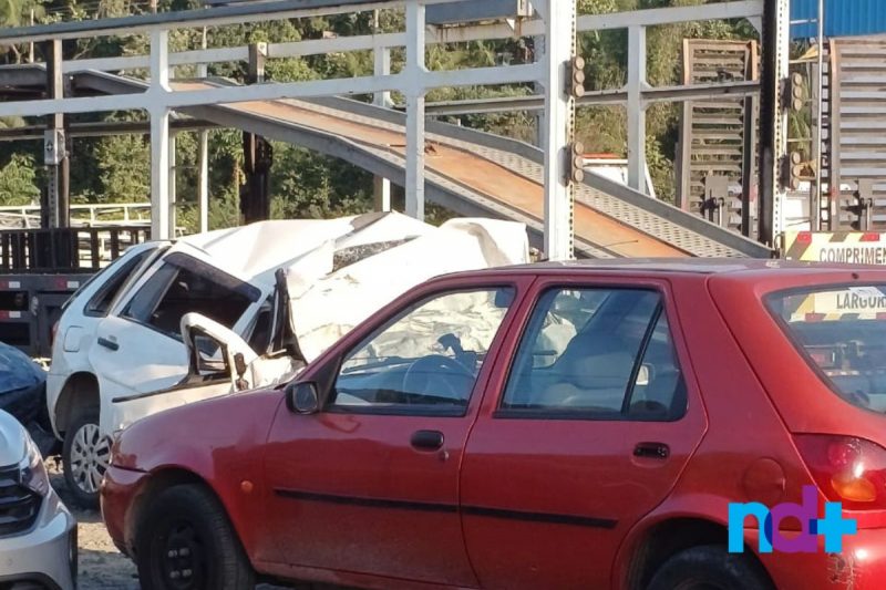 Gol em que jovem de 22 anos estava ficou destru&iacute;do – Foto: Lincoln Pradal/ND