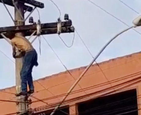 The man was electrocuted