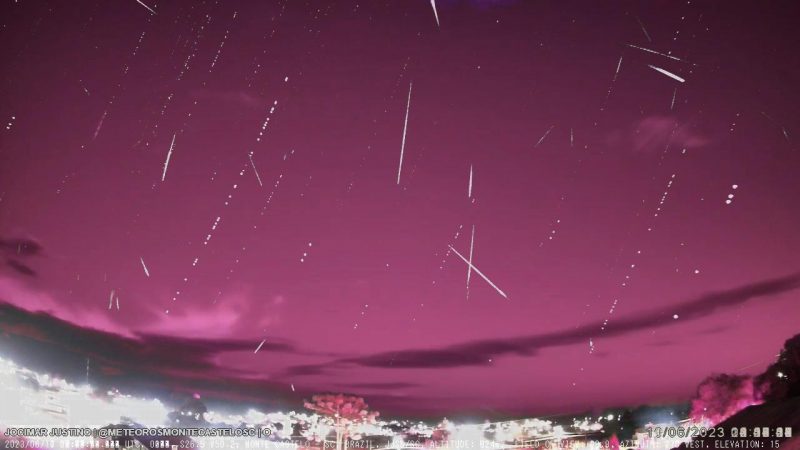 Shooting stars caught on camera - Photo: Josimar Justino de Souza/BRAMON/Disclosure/ND