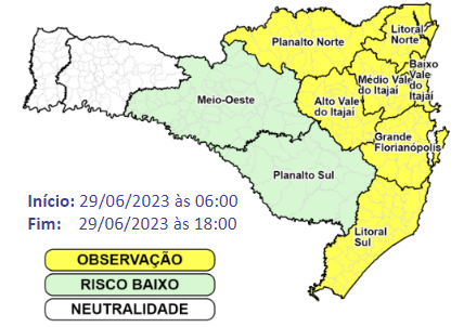 Regiões litorânea do Estado deve sofrer declínio mais acentuado das temperaturas &#8211; Foto: Defesa Civil de SC/Divulgação/ND