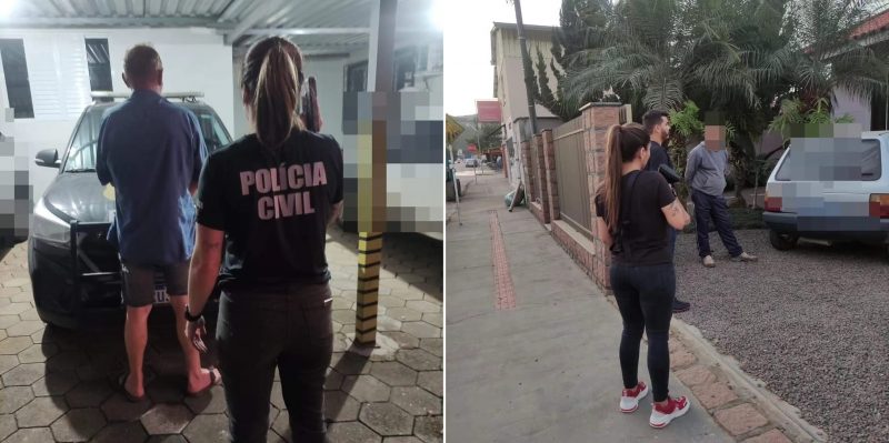 Mandados de pris&atilde;o foram cumpridos pela Pol&iacute;cia Civil de Ascurra nesta quarta-feira (28) – Foto: Pol&iacute;cia Civil/Divulga&ccedil;&atilde;o/ND