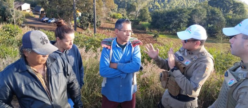 O Cacique Ant&ocirc;nio, do Toldo Chimbangue, conversou com a reportagem da NDTV. – Foto: Geovan Petry/Reprodu&ccedil;&atilde;o/ND