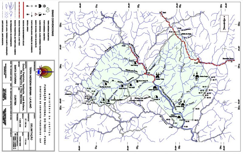 Cerca de 23 mil hectares no Alto Vale do Itaja&iacute; deixariam de ser considerados &aacute;rea de reserva ind&iacute;gena em caso da aprova&ccedil;&atilde;o da proposta – Foto: Funai/Divulga&ccedil;&atilde;o/Documento/ND