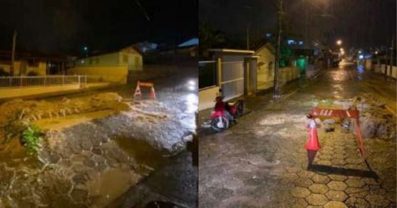 Buraco que mulher caiu não tinha sinalização