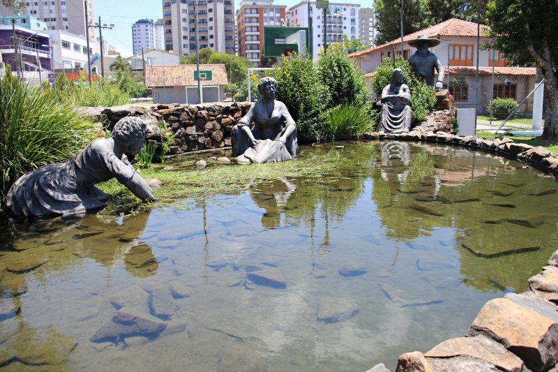 Monumento das Lavadeiras no Parque Jonas Ramos – Foto: Prefeitura de Lages/Divulga&ccedil;&atilde;o