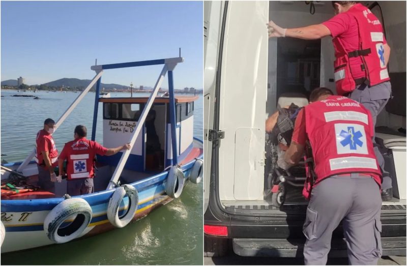 Pescador foi resgatado em alto mar