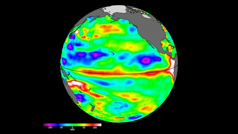 Imagem mostra aquecimento dos Oceanos &#8211; Foto: Reprodução/NASA/ND