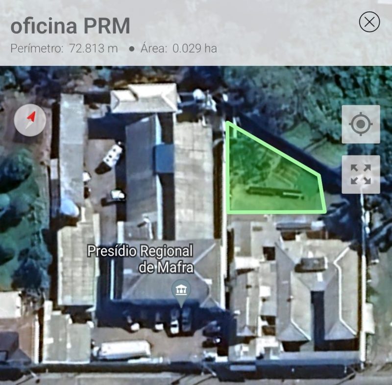 Terreno de 300 metros quadrados vai abrigar a nova oficina no presídio de Mafra