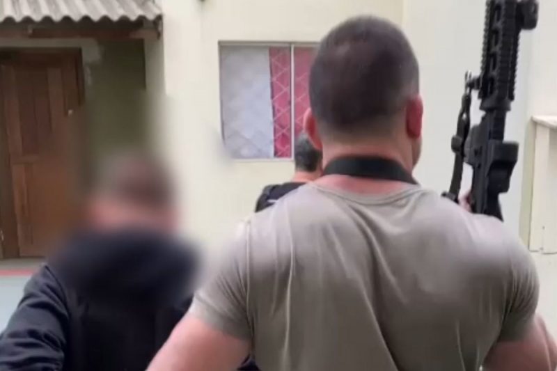 Suspeito foi preso no bairro Jardim Iriri&uacute; – Foto: Pol&iacute;cia Civil/Reprodu&ccedil;&atilde;o/ND