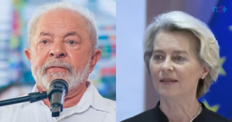 Lula conversou com a presidente da União Europeia Ursula von der Leyen nesta segunda (20) para tratar de acordo Mercosul e União Europeia