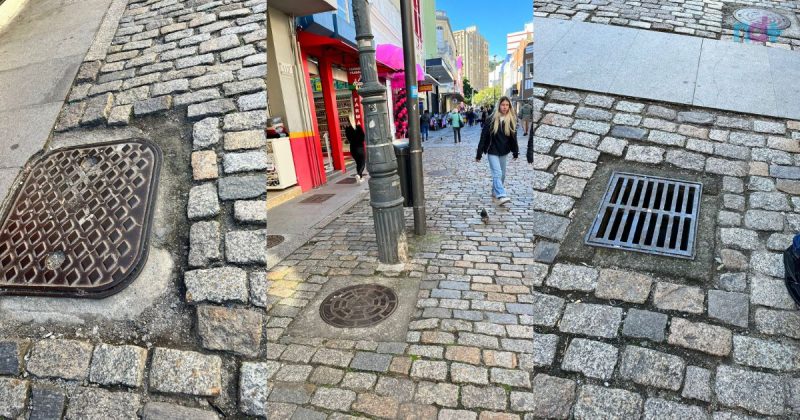 Acessibilidade péssima no Calçadão na rua Conselheiro Mafra, centro de Florianópolis