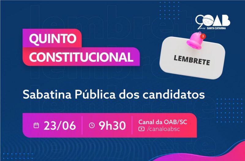 Advogados terão sabatina na OABSC