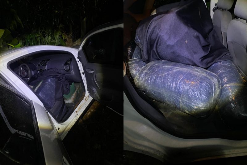 No carro estavam cerca de 300 kg de drogas.