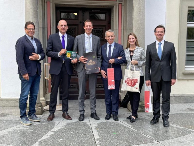 A comitiva de Blumenau visitou Weingarten na quarta-feira (26), em continuidade &agrave;s agendas cumpridas no pa&iacute;s – Foto: Prefeitura de Blumenau/Divulga&ccedil;&atilde;o ND