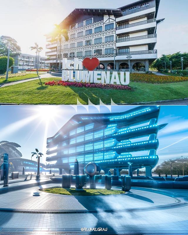 Imagens criadas pela Inteligência Artificial mostram como ficariam alguns pontos conhecidos da cidade daqui mil anos 