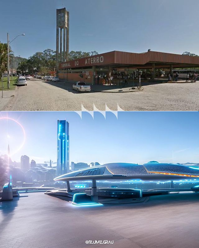 Intelig&ecirc;ncia Artificial mostra como ser&aacute; Blumenau daqui mil anos – Foto: Divulga&ccedil;&atilde;o Blumenau Milgrau/ Reprodu&ccedil;&atilde;o/ND