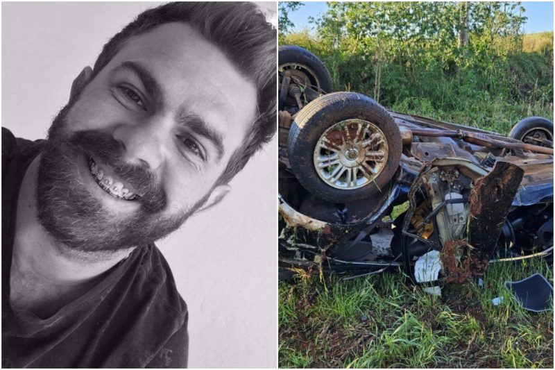 Sidinei morreu ap&oacute;s ser jogado para fora do carro. – Foto: Montagem/Marcos Lewe/Reprodu&ccedil;&atilde;o/ND