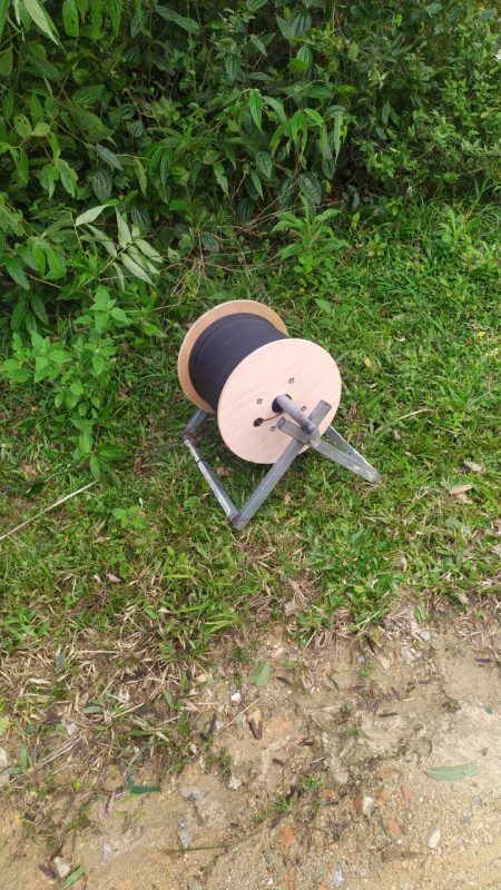 Homem morreu enquanto realizava a manuten&ccedil;&atilde;o de uma rede telef&ocirc;nica, em Brusque – Foto: Corpo de Bombeiros Militar/Reprodu&ccedil;&atilde;o/ND