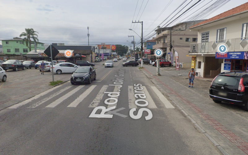 Homem foi morto com 12 tiros nos INgleses do Rio Vermelho, em Florian&oacute;polis – Foto: Google Maps/Reprodu&ccedil;&atilde;o/ND