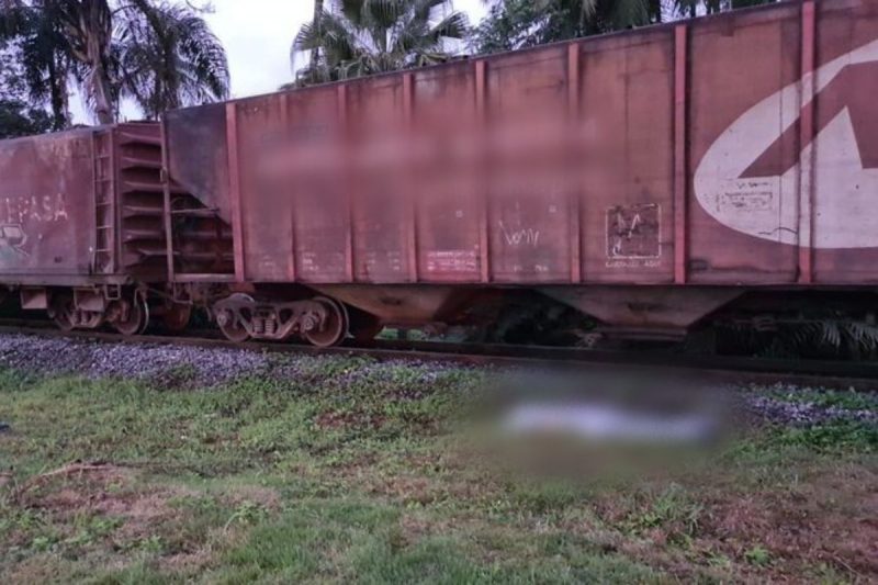 V&iacute;tima de 35 anos foi encontrada pelo maquinista de uma locomotiva que passava pela linha f&eacute;rrea – Foto: Luiz Delai/Reprodu&ccedil;&atilde;o/ND