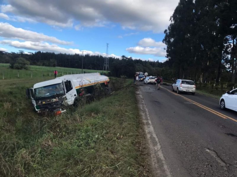 Caminh&atilde;o de transporte de combust&iacute;veis se envolveu no acidente – Foto: Internet/Reprodu&ccedil;&atilde;o/ND