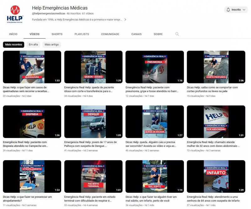 Foto: Divulga&ccedil;&atilde;o/Help Emerg&ecirc;ncias M&eacute;dicas e Telemedicina