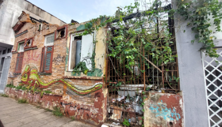 Im&oacute;vel tombado na rua Anita Garibaldi, Centro de Florian&oacute;polis – Foto: Divulga&ccedil;&atilde;o/ND