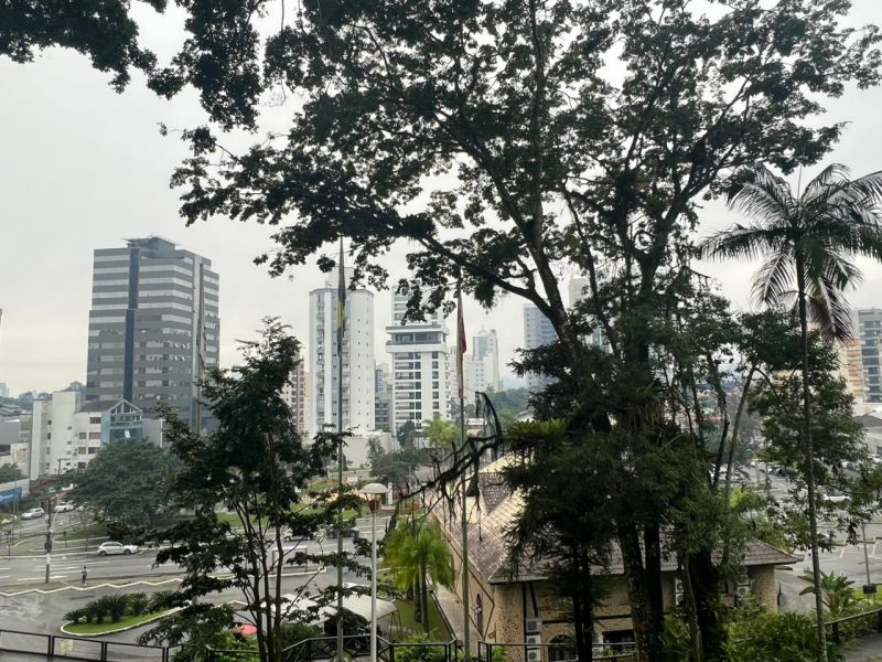 Brusque tamb&eacute;m registrou um acumulado de chuvas nas &uacute;ltimas horas – Foto: Defesa Civil/Reprodu&ccedil;&atilde;o/ND