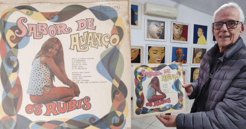 Uma c&oacute;pia do LP original est&aacute; nas m&atilde;os do Waldir at&eacute; hoje – Foto: Waldir Pessoa/Reprodu&ccedil;&atilde;o/ND