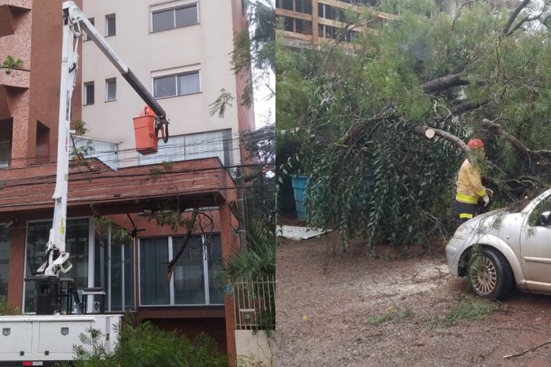 Alguns serviços públicos foram afetados em Chapecó. 