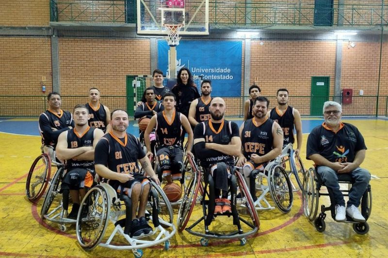 Cepe venceu os dois jogos que fez no Oeste pelo Estadual de Basquete em Cadeira de Rodas – Foto: Divulga&ccedil;&atilde;o/ND