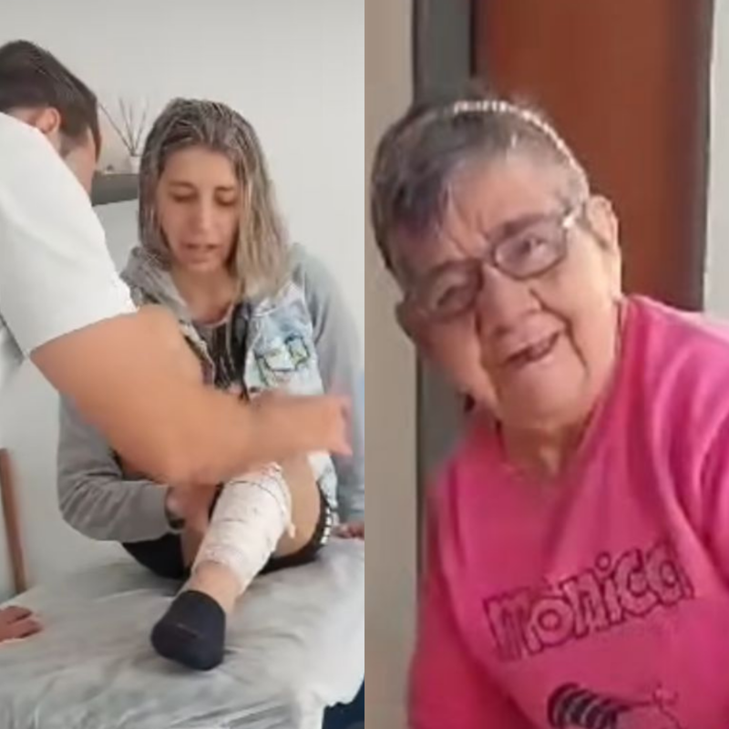 Gl&aacute;ucia &eacute; auxiliada por Cotinha, filha adotiva de 70 anos. – Foto: Arquivo pessoal/ Gl&aacute;ucia Santos