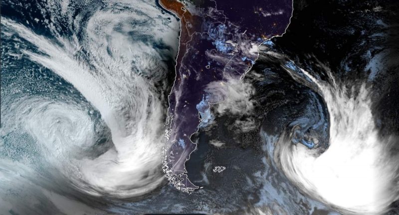 Ciclones duplos se formam no oceano 
