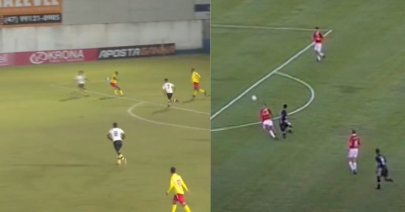 Jogador do Brusque repete drible histórico de Edmundo contra o Manchester United