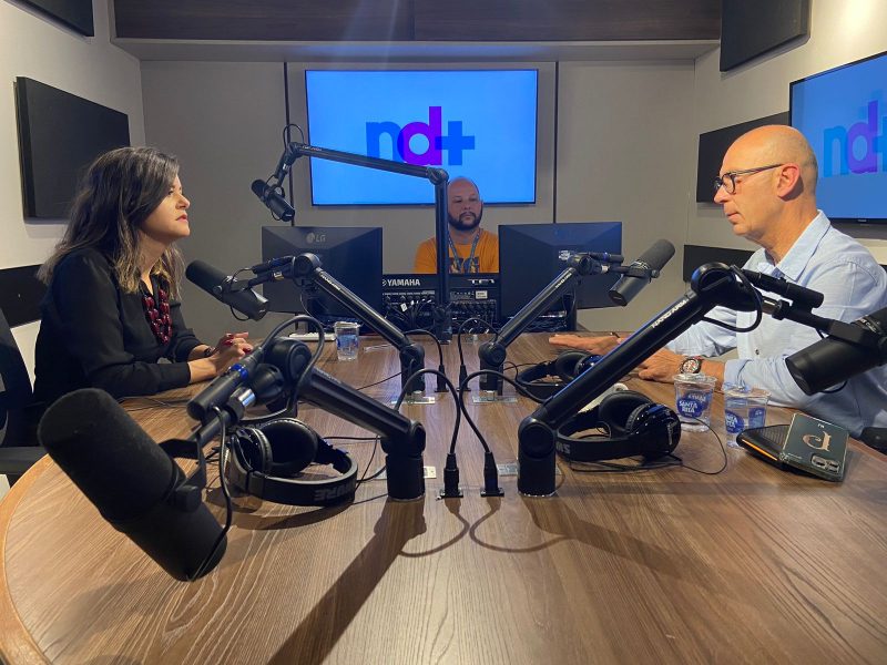 Vanessa da Rocha entrevista M&aacute;rio Petrelli Filho no 5&ordm; epis&oacute;dio do V&aacute; Para Corrida – Foto: Divulga&ccedil;&atilde;o/ND