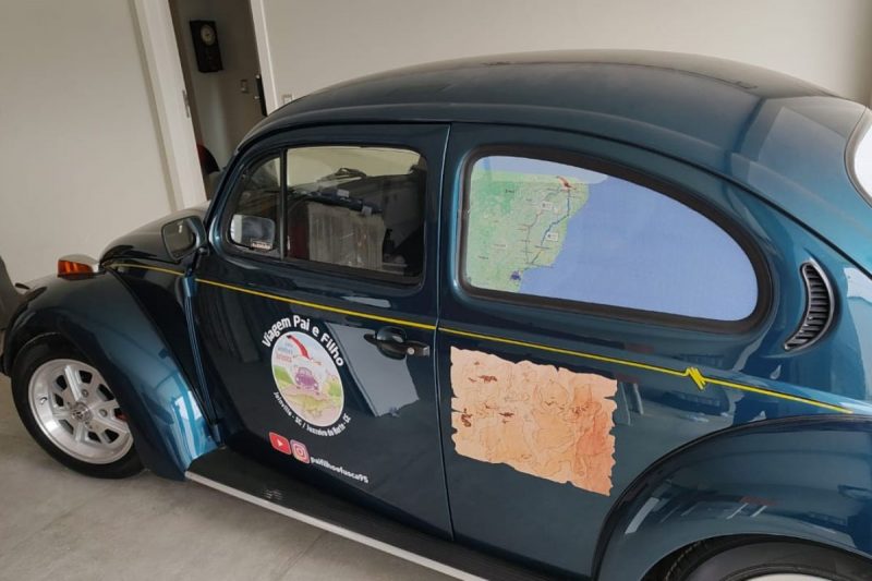 Viagem ser&aacute; realizada a bordo de Fusca 95 – Foto: Acervo pessoal/Reprodu&ccedil;&atilde;o/ND