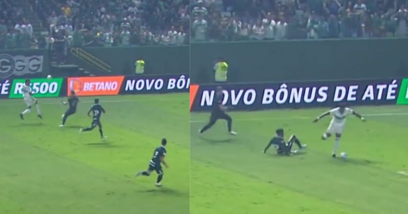 Atacante Alef Manga deu um chapéu no goleiro, deixou o zagueiro no chão e ainda bateu por cavadinha para fazer o gol