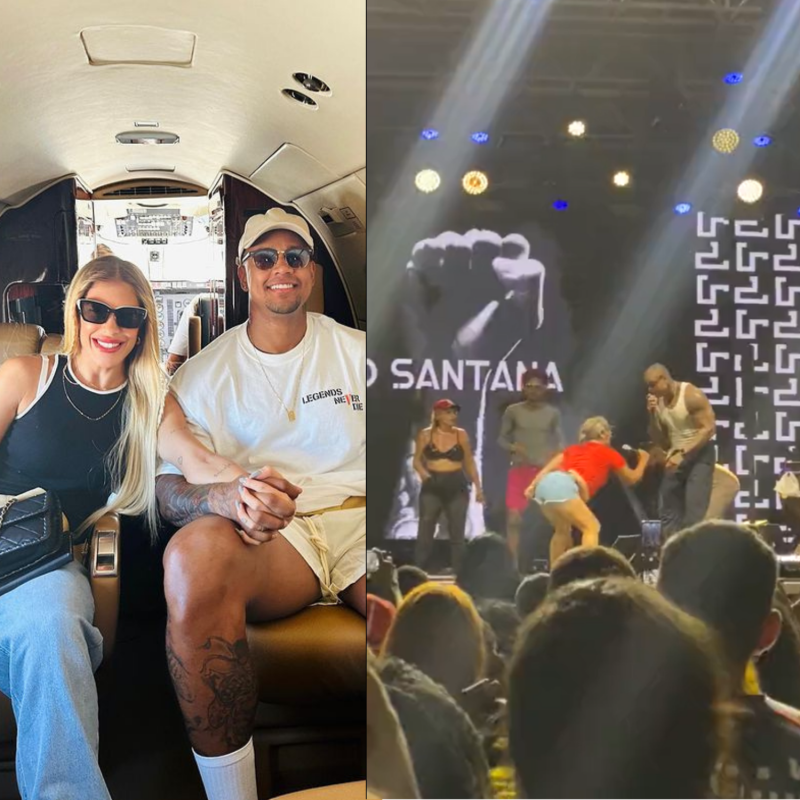 Léo Santana interrompe show 