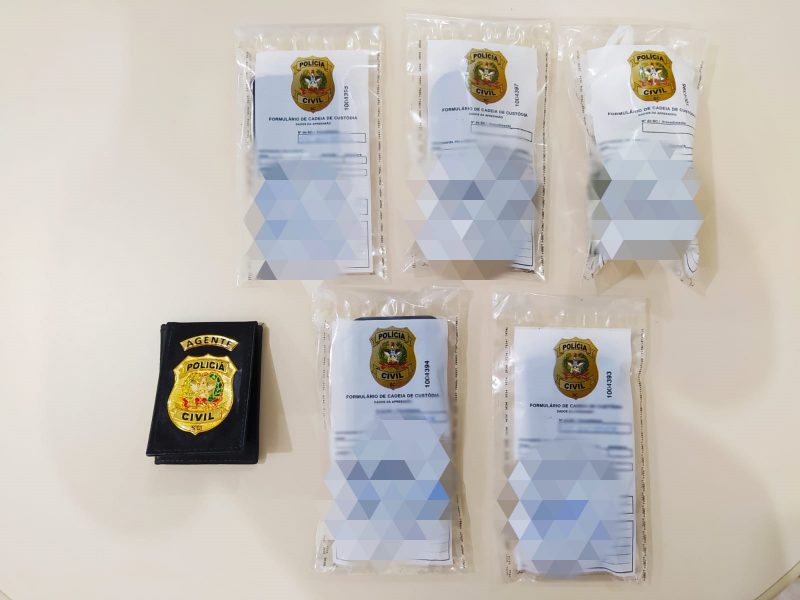 Dois mandados de busca e apreens&atilde;o foram cumpridos no &acirc;mbito da investiga&ccedil;&atilde;o – Foto: Pol&iacute;cia Civil de SC/Divulga&ccedil;&atilde;o/ND