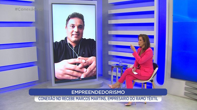 Em bate-papo com a apresentadora e jornalista da NDTV, Márcia Dutra, ele contou os segredos do sucesso no seu negócio durante a participação no Conexão ND