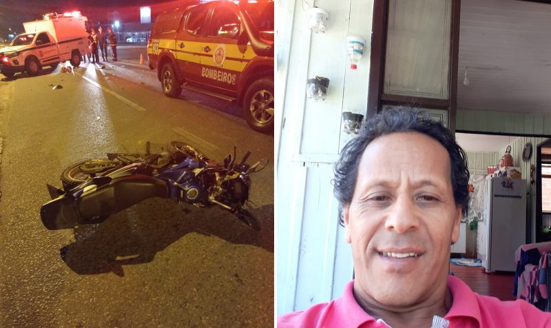 Alcides de Camargo tinha 56 anos e acabou n&atilde;o resistindo aos ferimentos ap&oacute;s um acidente de moto no s&aacute;bado (15) – Foto: PMRv e Redes Sociais/Divulga&ccedil;&atilde;o/ND