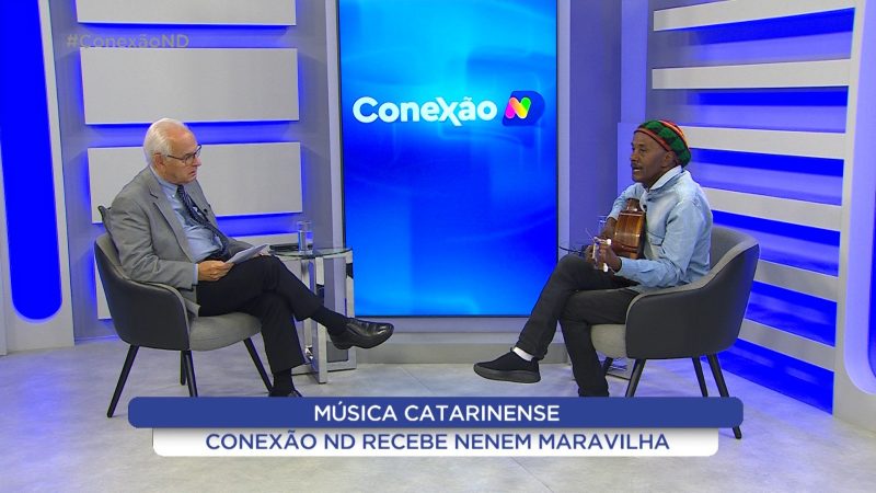 Nenem Maravilha conversou com o jornalista Moacir Pereira no Conex&atilde;o ND desta segunda-feira – Foto: NDTV/Reprodu&ccedil;&atilde;o