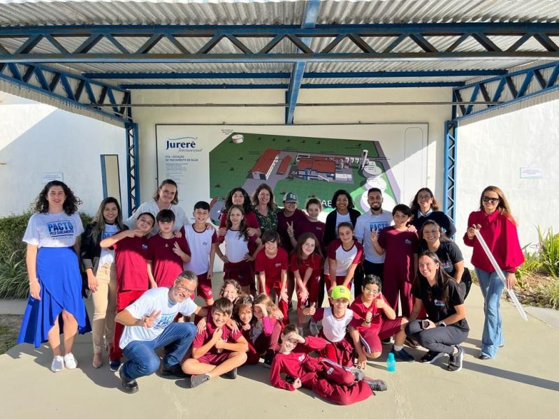 Os estudantes participaram de quatro aulas no primeiro semestre deste ano, que abordaram o saneamento b&aacute;sico de ponta a ponta – Foto: Divulga&ccedil;&atilde;o